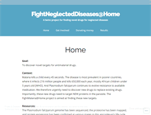 Tablet Screenshot of fightmalariaathome.org